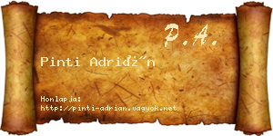 Pinti Adrián névjegykártya